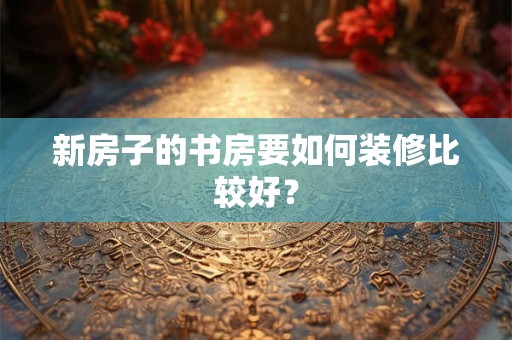新房子的书房要如何装修比较好? 新房子的书房要如何装修比较好?