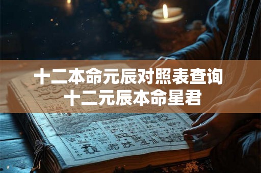 十二本命元辰对照表查询  十二元辰本命星君