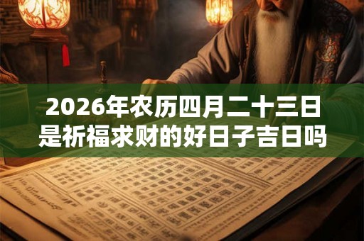 2026年农历四月二十三日是祈福求财的好日子吉日吗？