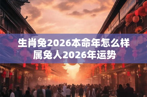 生肖兔2026本命年怎么样 属兔人2026年运势