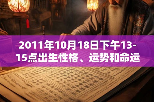 2011年10月18日下午13-15点出生性格、运势和命运 2011年10月18日下午13-15点出生性格、运势和命运