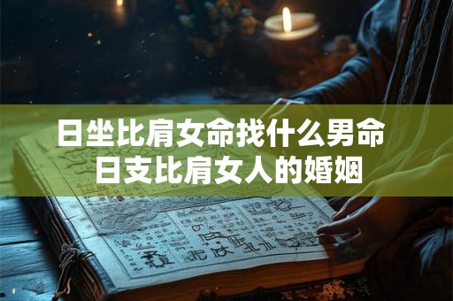 日坐比肩女命找什么男命  日支比肩女人的婚姻