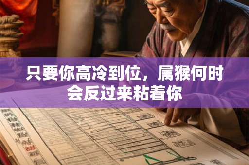 只要你高冷到位，属猴何时会反过来粘着你
