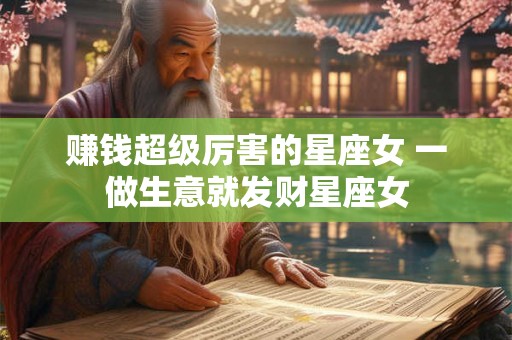 赚钱超级厉害的星座女 一做生意就发财星座女 赚钱超级厉害的星座女 一做生意就发财星座女