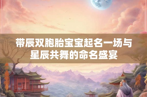 带辰双胞胎宝宝起名一场与星辰共舞的命名盛宴 带辰双胞胎宝宝起名一场与星辰共舞的命名盛宴