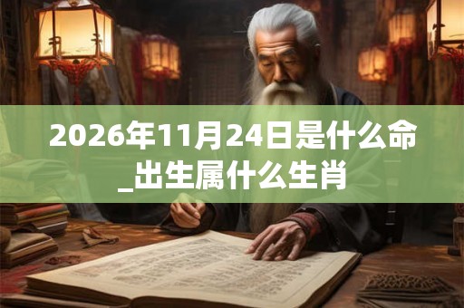 2026年11月24日是什么命_出生属什么生肖