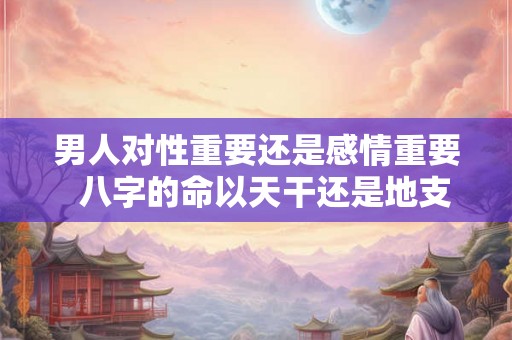 男人对性重要还是感情重要 八字的命以天干还是地支为准呢 男人对性重要还是感情重要 八字的命以天干还是地支为准呢