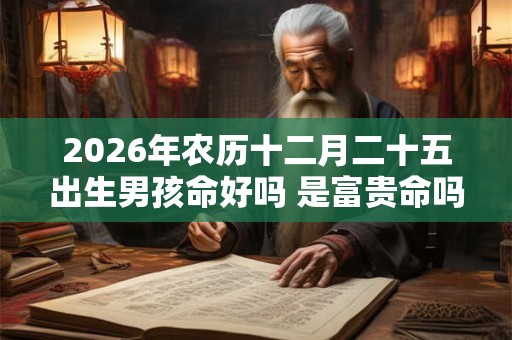 2026年农历十二月二十五出生男孩命好吗 是富贵命吗