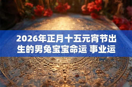 2026年正月十五元宵节出生的男兔宝宝命运 事业运财富运极佳