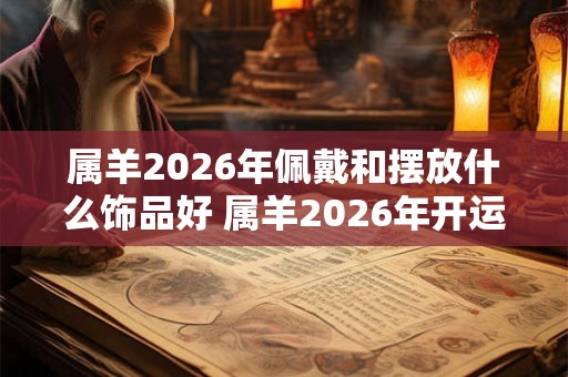 属羊2026年佩戴和摆放什么饰品好 属羊2026年开运吉祥物