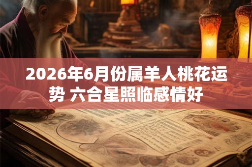 2026年6月份属羊人桃花运势 六合星照临感情好