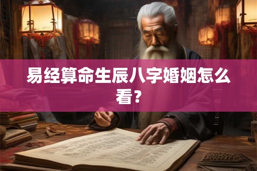 易经算命生辰八字婚姻怎么看？