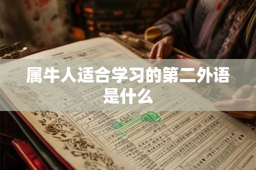 属牛人适合学习的第二外语是什么