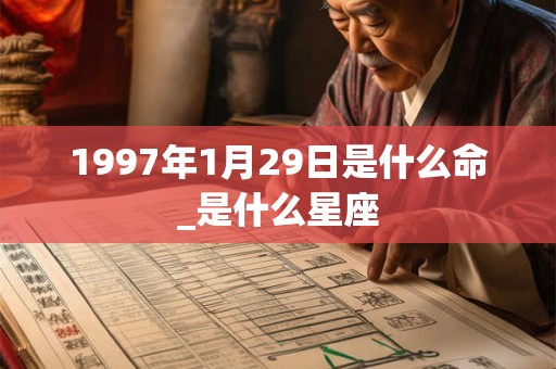1997年1月29日是什么命_是什么星座