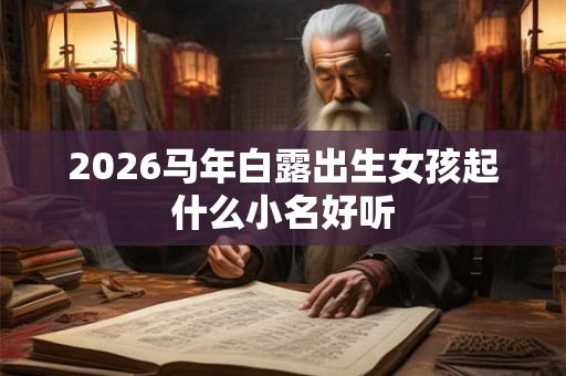 2026马年白露出生女孩起什么小名好听