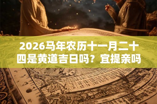 2026马年农历十一月二十四是黄道吉日吗？宜提亲吗