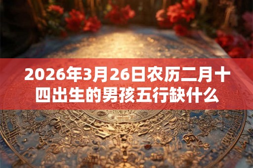 2026年3月26日农历二月十四出生的男孩五行缺什么 2026年3月26日农历二月十四出生的男孩五行缺什么