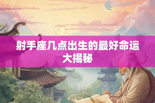 射手座几点出生的最好命运大揭秘
