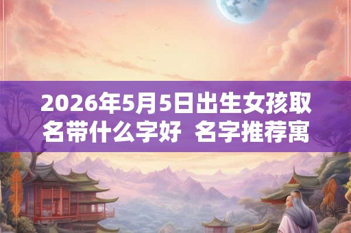 2026年5月5日出生女孩取名带什么字好  名字推荐寓意佳
