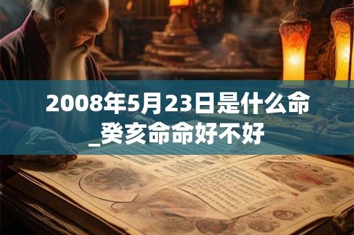 2008年5月23日是什么命_癸亥命命好不好
