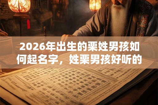 2026年出生的栗姓男孩如何起名字，姓栗男孩好听的名字