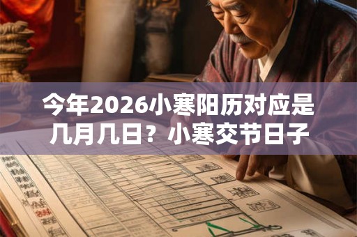 今年2026小寒阳历对应是几月几日？小寒交节日子