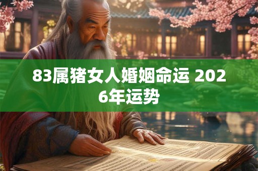 83属猪女人婚姻命运 2026年运势