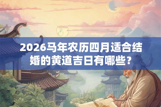 2026马年农历四月适合结婚的黄道吉日有哪些？