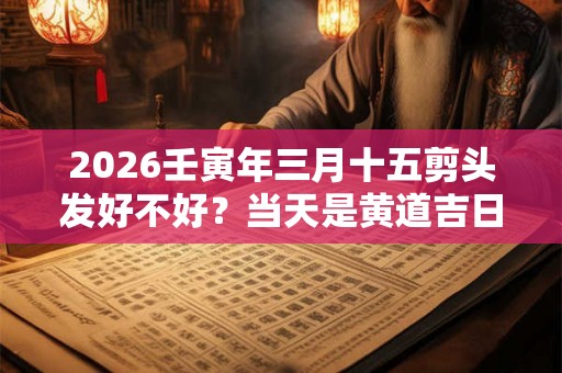 2026壬寅年三月十五剪头发好不好？当天是黄道吉日吗？