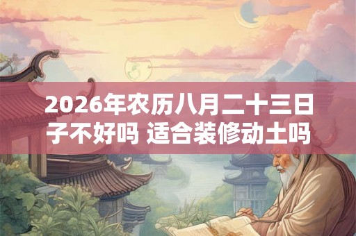 2026年农历八月二十三日子不好吗 适合装修动土吗