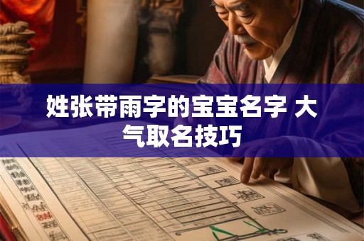 姓张带雨字的宝宝名字 大气取名技巧 姓张带雨字的宝宝名字 大气取名技巧