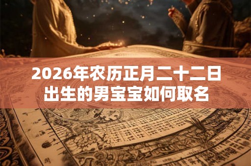 2026年农历正月二十二日出生的男宝宝如何取名
