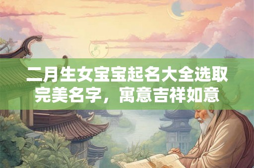 二月生女宝宝起名大全选取完美名字，寓意吉祥如意