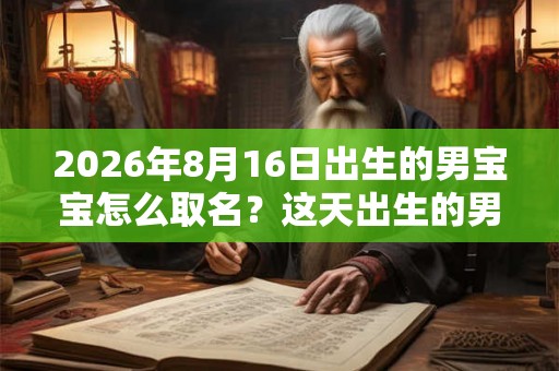 2026年8月16日出生的男宝宝怎么取名？这天出生的男孩命运好吗？