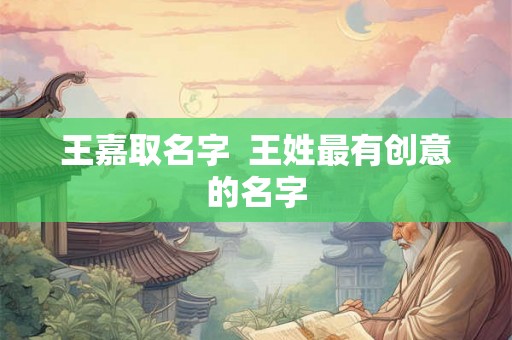 王嘉取名字  王姓最有创意的名字