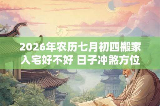 2026年农历七月初四搬家入宅好不好 日子冲煞方位