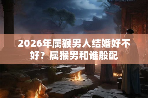 2026年属猴男人结婚好不好？属猴男和谁般配