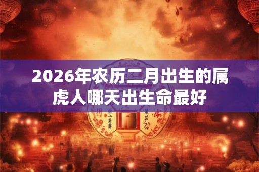 2026年农历二月出生的属虎人哪天出生命最好