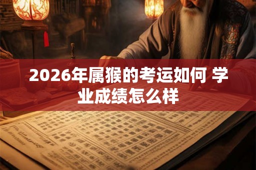2026年属猴的考运如何 学业成绩怎么样 2026年属猴的考运如何 学业成绩怎么样