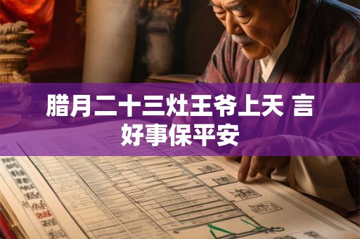 腊月二十三灶王爷上天 言好事保平安