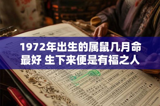 1972年出生的属鼠几月命最好 生下来便是有福之人