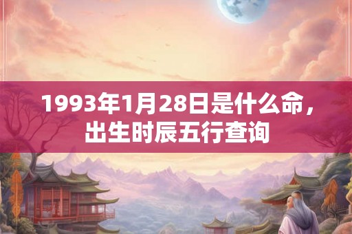 1993年1月28日是什么命，出生时辰五行查询