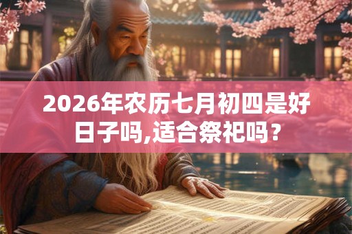 2026年农历七月初四是好日子吗,适合祭祀吗？