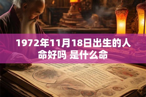 1972年11月18日出生的人命好吗 是什么命