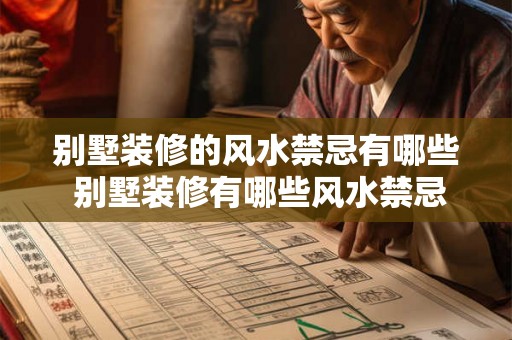 别墅装修的风水禁忌有哪些 别墅装修有哪些风水禁忌