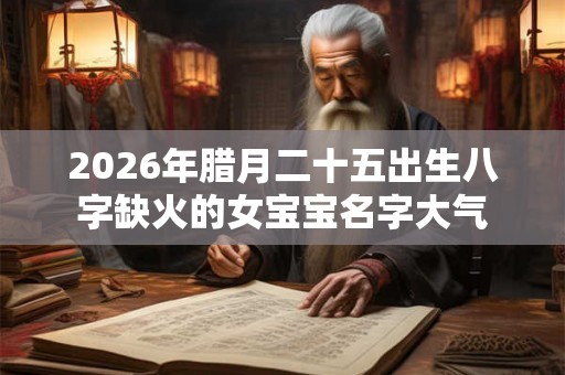 2026年腊月二十五出生八字缺火的女宝宝名字大气