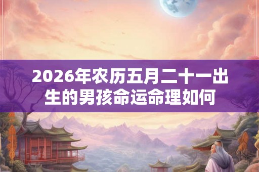 2026年农历五月二十一出生的男孩命运命理如何