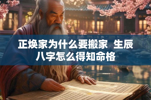 正焕家为什么要搬家  生辰八字怎么得知命格