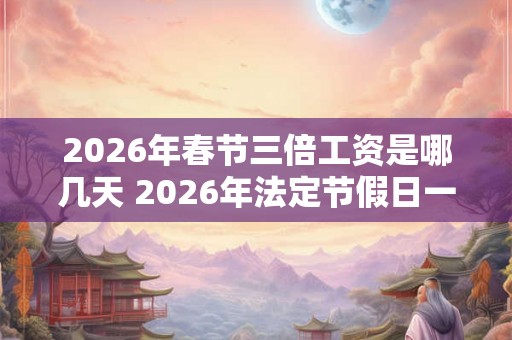 2026年春节三倍工资是哪几天 2026年法定节假日一览表