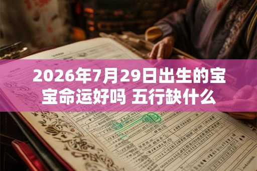 2026年7月29日出生的宝宝命运好吗 五行缺什么 2026年7月29日出生的宝宝命运好吗 五行缺什么